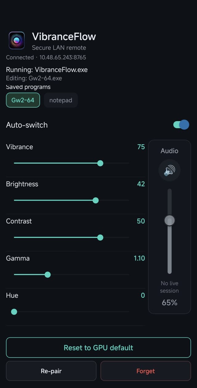 VibranceFlow Android Remote Control
